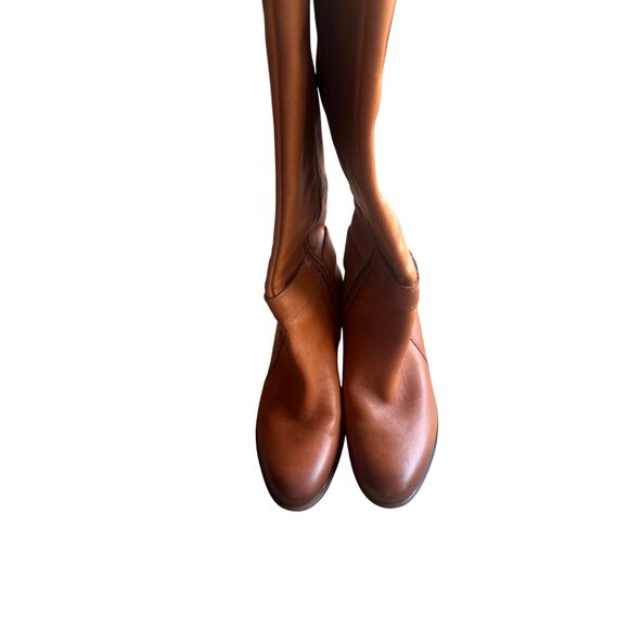 Naturalizer Dane Womens Riding Boots 6.5M Brown Leather Knee High Low Heel - Picture 6 of 10